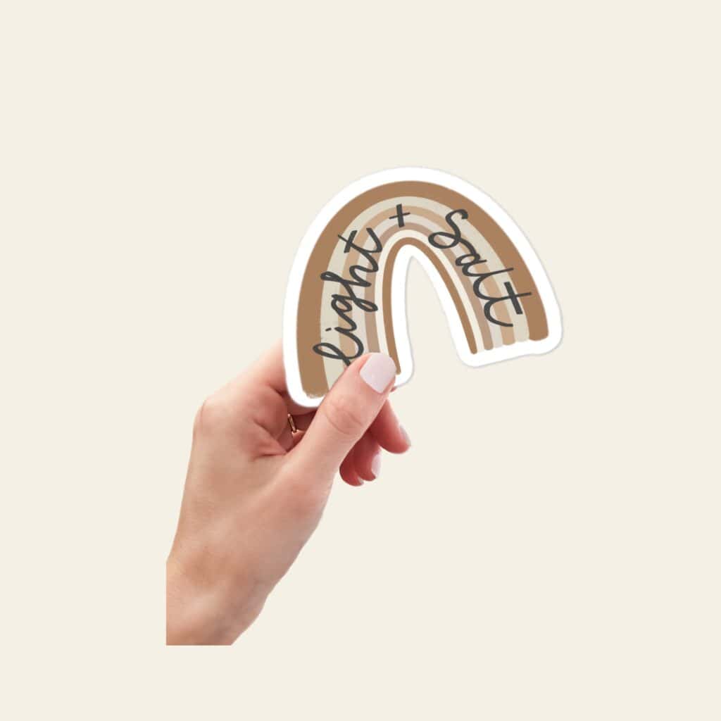 Light & Salt Boho Rainbow Vinyl Sticker